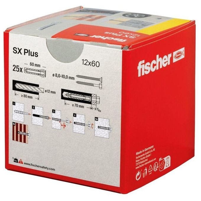 Fischer Tasselli SX Plus 12x60 25 Pezzi