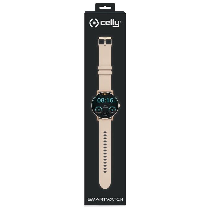 Celly TRAINERROUND2PK TrainerRound2 Smartwatch Touchscreen 1.28'' AMOLED Bluetooth 5.1 Chiamate SpO2 5 ATM colore Rosa