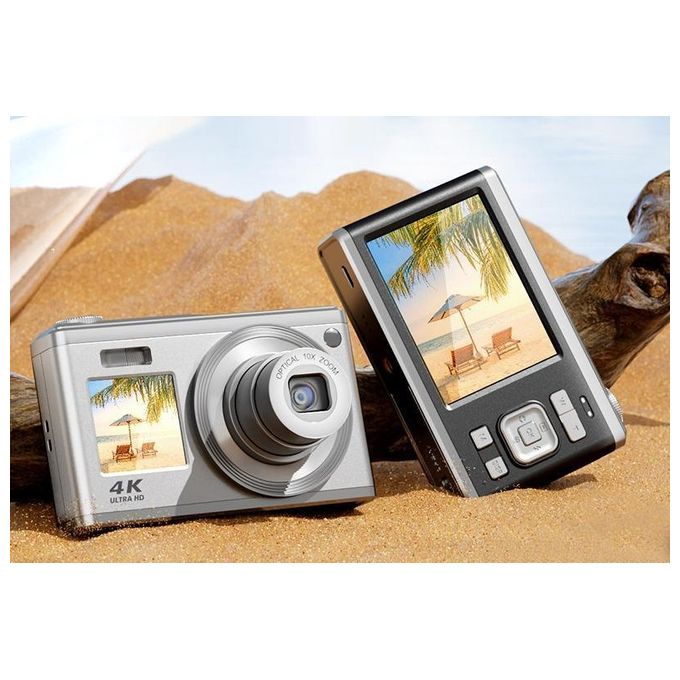 Rollei 10300 Compactline 10X Fotocamera Digitale Compatta 20MP Full HD Zoom Ottico 10x Doppio Display colore Nero Argento