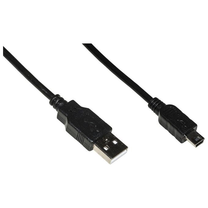 Link cavo usb 2.0 mini b 5 poli per ricarica o trasmissione dati in rame mt.1