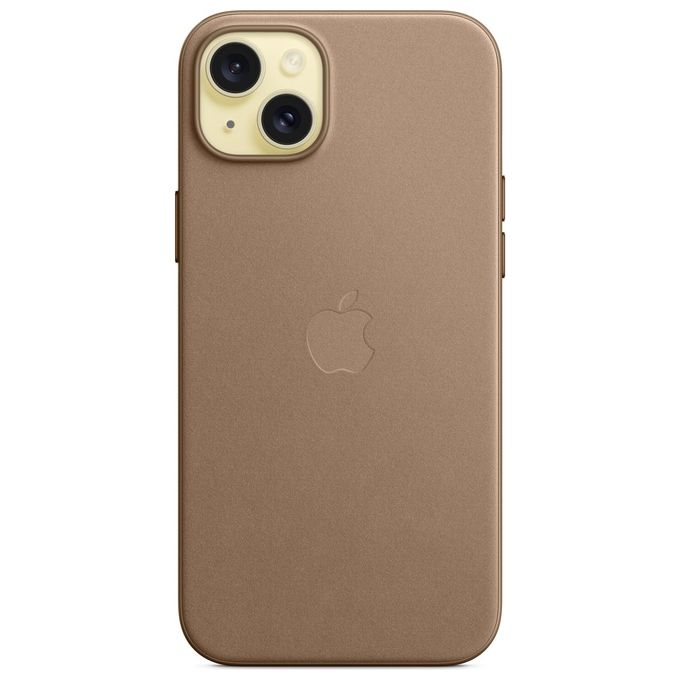Apple MT473ZM-A Custodia MagSafe in tessuto FineWoven per iPhone 15 Plus colore Grigio talpa