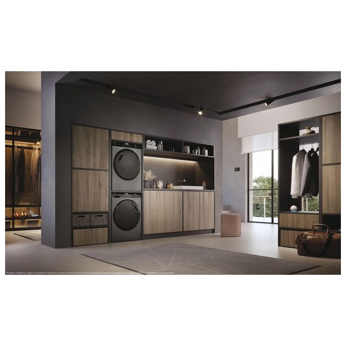 Haier HD80A3959RS I-Pro Serie 5 Asciugatrice Pompa di Calore 8 Kg Classe A+++ Inverter Wi-Fi (85x60x67,5 cm) colore Antracite