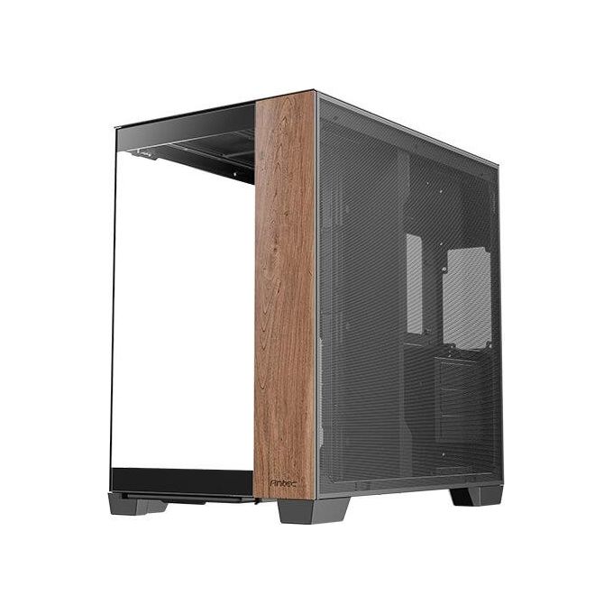Antec 0-761345-10079-3 C8 Wood Case PC Full Tower ATX EATX ITX micro ATX con Finestra Laterale Vetro e Dettagli in Legno colore Nero Legno