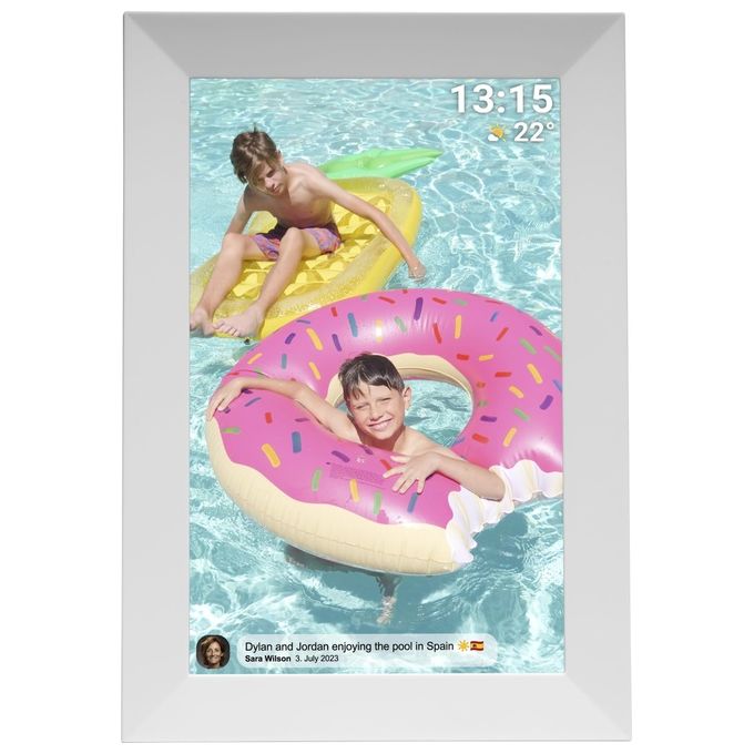 Denver PFF-1024W Frameo Cornice Digitale 10.1'' IPS 1280x800 16GB WiFi Touchscreen microSD colore Bianco
