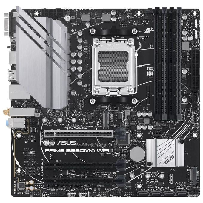 ASUS 90MB1EG0-M0EAY0 PRIME B650M-A WIFI II Scheda Madre AM5 DDR5 Wi-Fi 6 Bluetooth 5.2 Ethernet 2.5 Gigabit colore Nero