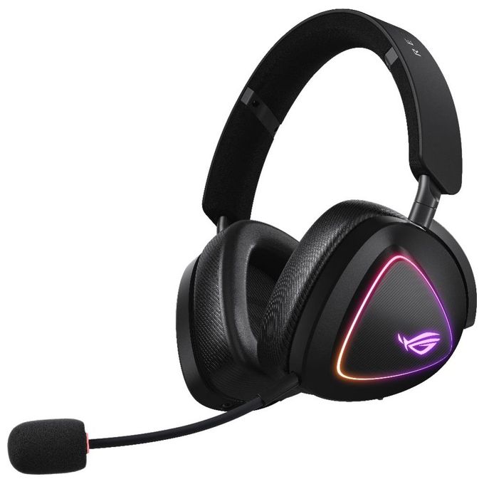 Asus DELTA II ROG Cuffie Gaming Wireless Tri-Mode 2.4 GHz Bluetooth USB-C Driver 50mm Microfono staccabile RGB 140h colore Nero