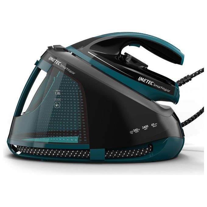 Imetec 9047 SmartVapor Ferro da Stiro con Caldaia 2400 W 6 bar Serbatoio 1,8 L Piastra Ceramica Vapore Verticale colore Nero Verde
