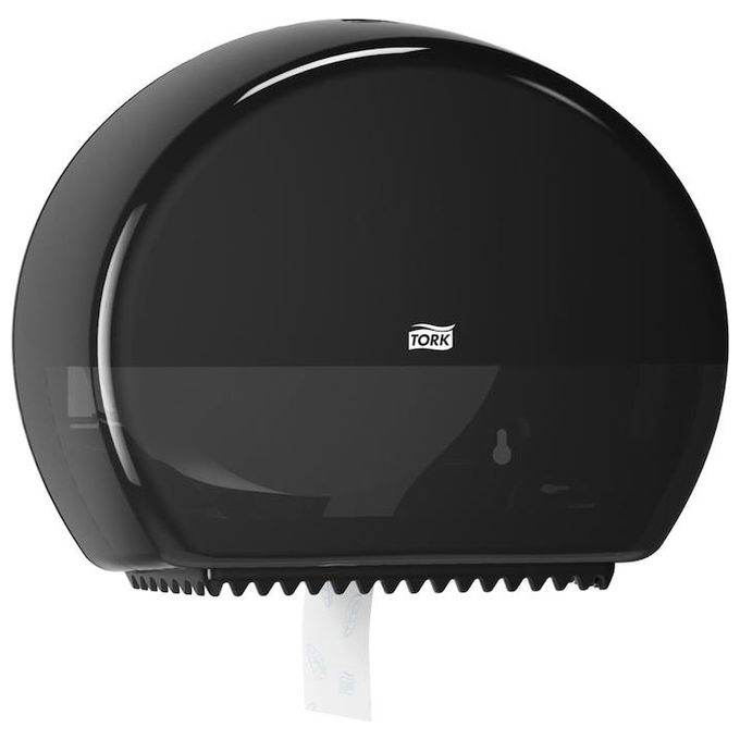 Tork W5509 Elevation Dispenser Carta Igienica Mini Jumbo Sistema T2 con Finestrella di Controllo e Sistema Antisrotolamento colore Nero