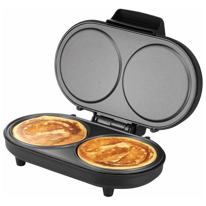 Unold 48165 American Pancake Maker 2 pancake 1000 W piastre antiaderenti colore Nero