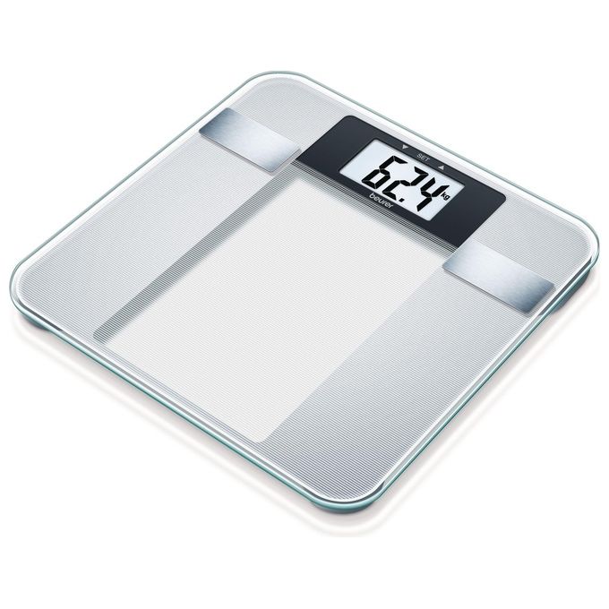 Beurer BG 13 Bilancia Diagnostica in Vetro Portata 150 Kg Inox
