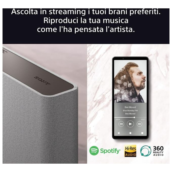 Sony HTA9M2.CEL BRAVIA Theatre Quad Sistema Home Cinema 4 Speaker Wireless con 360 Spatial Sound Mapping Dolby Atmos DTS:X Wi-Fi Bluetooth Grigio