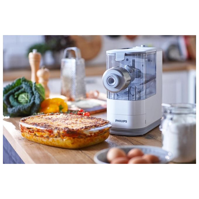 Philips HR2345-19 Viva Collection 5000 Macchina per la Pasta Elettrica 4 Trafile 150W colore Bianco