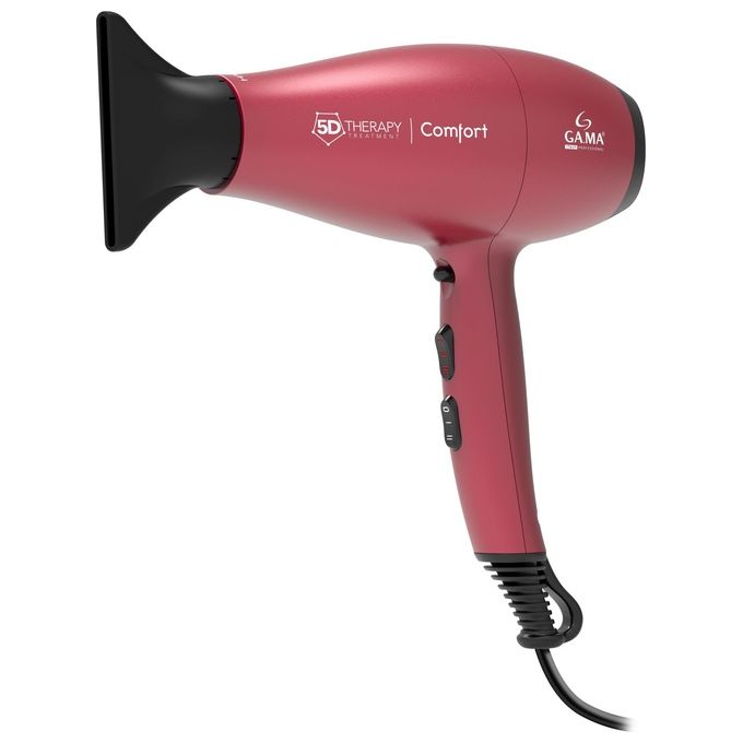 Ga.Ma Asciugacapelli GH0501 5D Therapy Comfort Alogeno 220W Rosso Prestazioni Professionali per un'Asciugatura Delicata