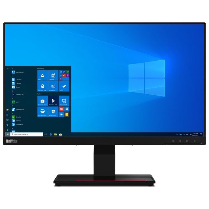 Lenovo 62C5GAT1EU ThinkVision T24t-20 Monitor Touch 23.8'' IPS Full HD 1920x1080 10 Punti USB-C HDMI DisplayPort colore Nero