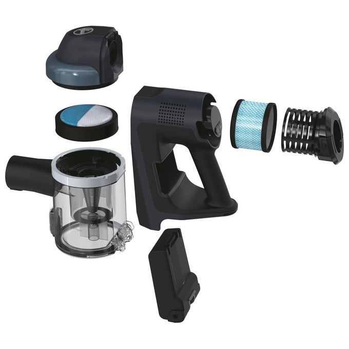 Hoover 39401009 HF4 Aspirapolvere senza filo Ciclonico EPA 0,7 L 190 W 80 AW colore Nero Argento