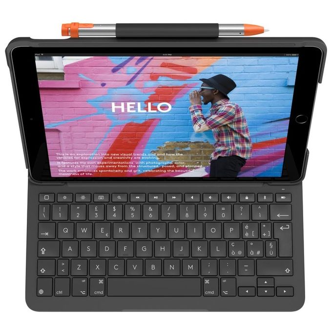 Custodia con tastiera Logitech Slim Folio iPad (7a generazione) Book Cover with Keyboard