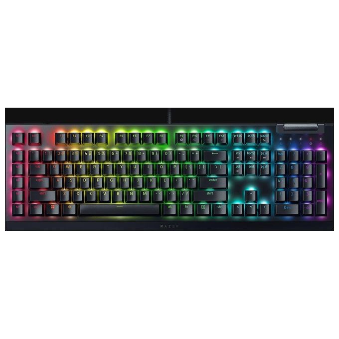 Razer RZ03-04702400-R3H1 BlackWidow V4 X Tastiera Meccanica da Gaming Switch Gialli Lineari Silenziosi 6 Tasti Macro Programmabili Retroilluminazione RGB Chroma QWERTY IT colore Nero