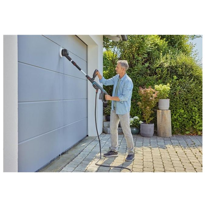 Gardena 14842-20 AquaBrush Universal Dispositivo di Pulizia Elettrico per Patio Alimentazione Batteria 18 V Capacita' 2,5 Ah Colore Verde Grigio Arancione