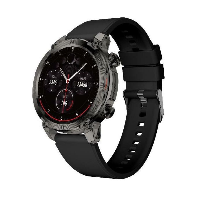 Nilox NXSWTRAILROUND Smartwatch 1.39'' 100+ Sport Cardiofrequenzimetro Ossigeno Notifiche 5 giorni autonomia colore Nero