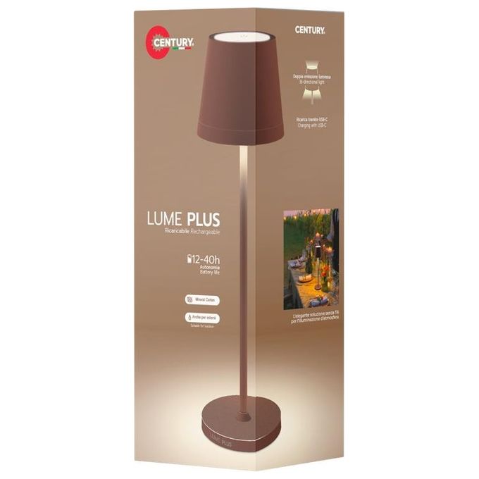 Century Lampada LED Decorativa LUME Plus Corten 2.2W 2700K Dimmerabile