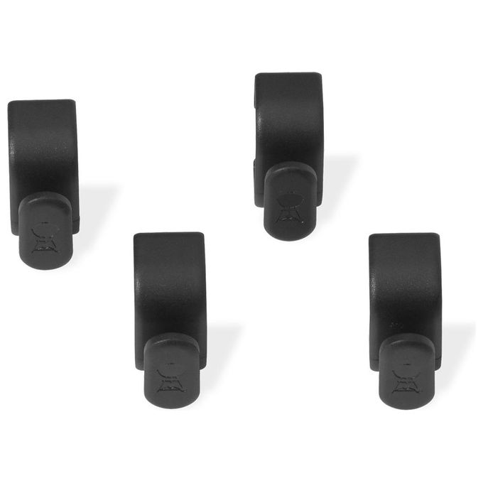 Weber 3400106 Works Kit Organizer Agganciabile per Barbecue con Porta Tovaglioli Porta Sacchetto e 4 Ganci per Utensili colore Nero