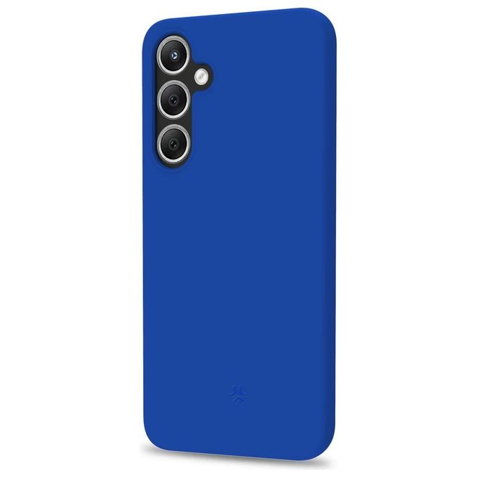 Celly CROMO1064BL Cromo Cover Samsung Galaxy A55 5G TPU Soft-Touch Microfibra colore Blu