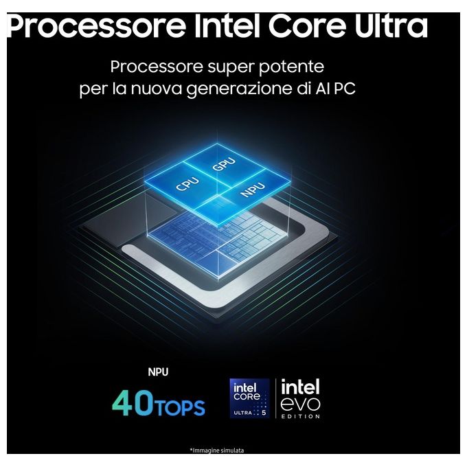 Samsung NP750QHA-KA1IT Galaxy Book5 360 Notebook 2 in 1 15.6'' Intel Core Ultra 5 226V 16 GB RAM 512 GB SSD Windows 11 Home colore Grigio