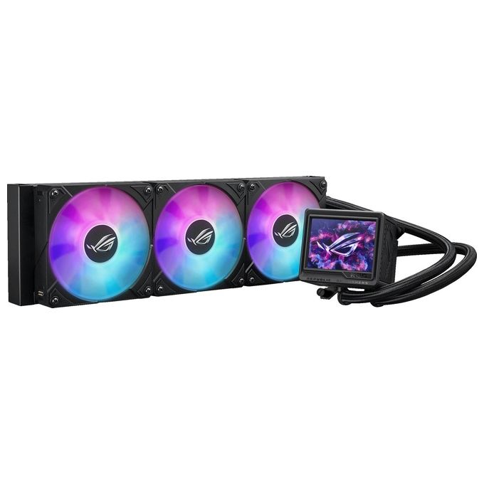 ASUS 90RC0131-M0EAY0 ROG Ryujin III Raffreddatore Liquido All-in-One 360 mm 3 ventole 12 cm Display LCD ARGB colore Nero