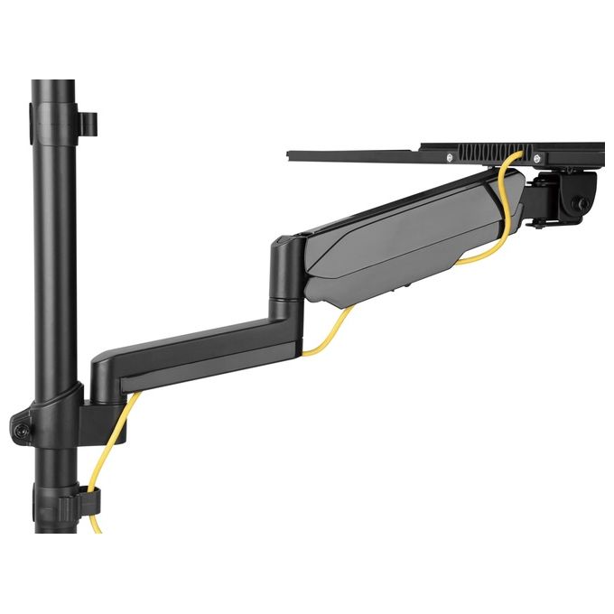 Equip 650170 Workstation per Monitor Singolo da Parete 17''-32'' VESA 100x100 Portata 8 Kg con Ripiano Tastiera Regolabile colore Nero