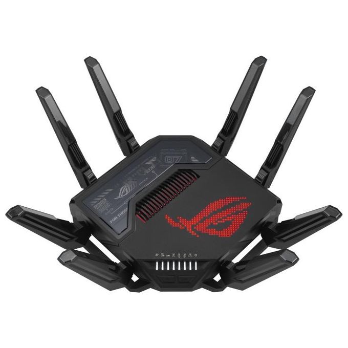 Asus GT-BE98 ROG Rapture Router WiFi 7 Quad Band 320 MHz 4096-QAM Doppia porta 10G AiMesh colore Nero