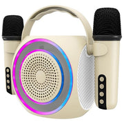 Celly PARTYMIC2WH Microfono Wireless con Speaker Integrato 6 W 2 Microfoni Bluetooth 10 m Luci RGB colore Bianco