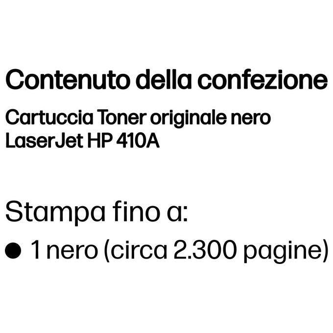 HP 410A Nero originale LaserJet cartuccia toner ( CF410A ) per Color LaserJet Pro M452dn, M452dw, M452nw, MFP M477fdn, MFP M477fdw, MFP M477fnw