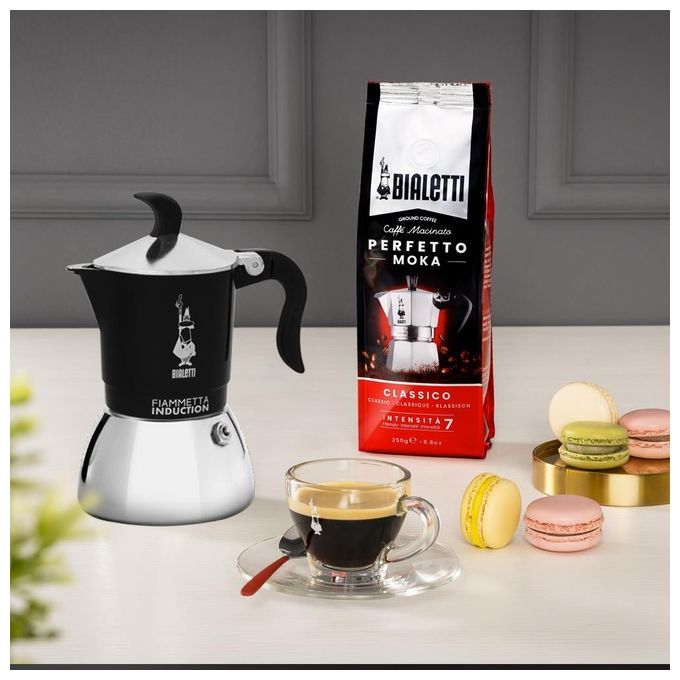 Bialetti 0007149 Fiammetta Induction Caffettiera Moka per Induzione 2 Tazze 0,1 L colore Nero