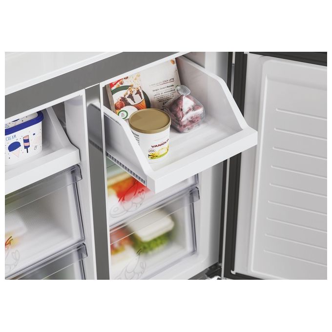 Candy CFQQ5T817EPS Frigorifero 4 Porte 467 L 181,5 cm Classe E Total No Frost 35 dB Multi-Airflow colore Argento