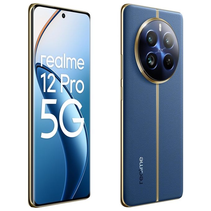 Realme 12 PRO Smartphone 5G Dual SIM 6.7'' OLED 120Hz Snapdragon 6 Gen 1 12GB 256GB Tripla Camera 50MP Batteria 5000mAh colore Blu Submariner