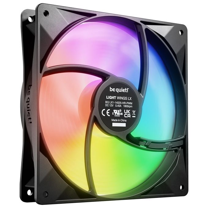 Be Quiet! LIGHT WINGS LX 140mm PWM High-Speed Case per Computer Ventilatore 14cm Nero