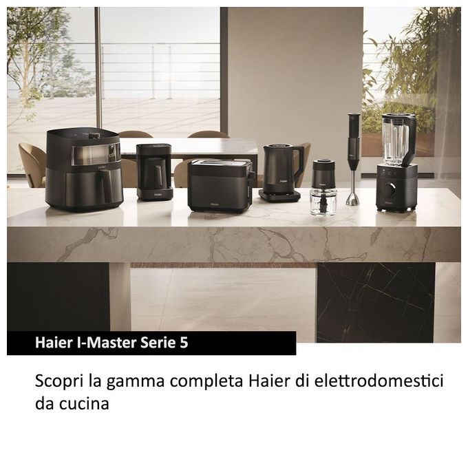 Haier HCH5B1011 I-Master Serie 5 Tritatutto Elettrico 550 W 0.5 L 4 Lame Inox 2 Velocita' colore Nero