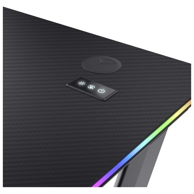 Trust GXT 709 Luminus Scrivania Gaming LED RGB 10 Modalita' Colore Nero