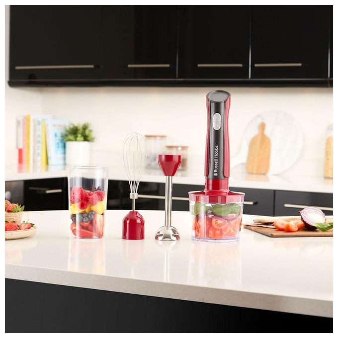 Russell Hobbs 27140-56 Desire Frullatore ad Immersione 3in1 500 W 1 L Tritatutto 0.6 L Frusta colore Rosso