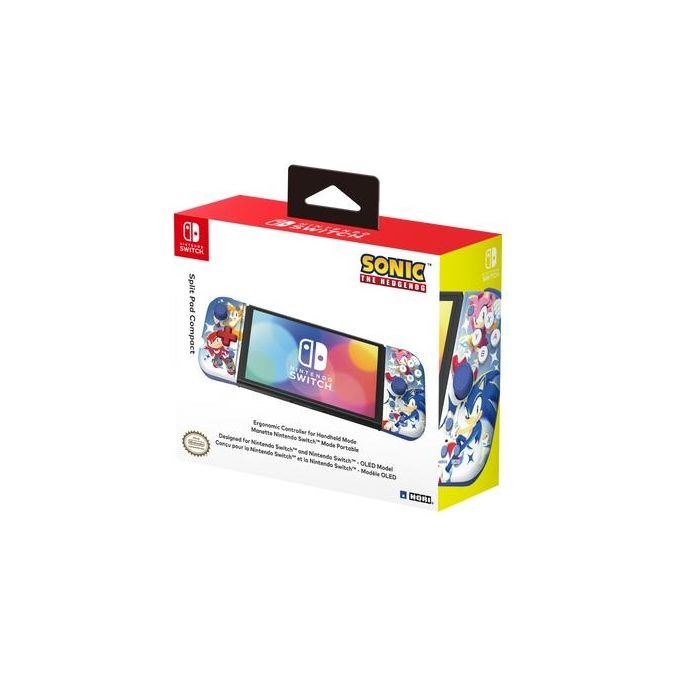 Hori NSW-465U Split Pad Compact Controller Cablato per Nintendo Switch e OLED con Design Sonic Blu colore Blu