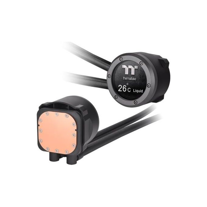 Thermaltake CL-W386-PL14SW-A TH420 V2 Ultra ARGB Sync Raffreddatore di liquidi tutto in uno 420 mm con display LCD 3 ventole da 140 mm colore Nero