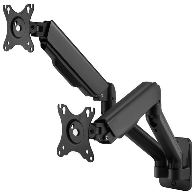 Equip 650138 Staffa a Parete per Doppio Monitor 17'' 32'' VESA 75x75 100x100 mm 18 Kg colore Nero