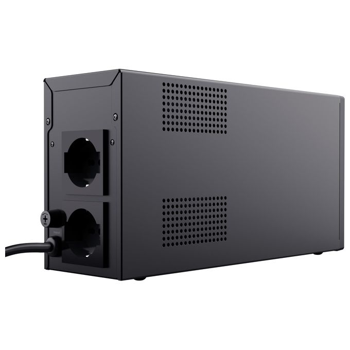 Trust 21199 Oxxtron Gruppo di Continuita' con 2 Prese a Parete Nero