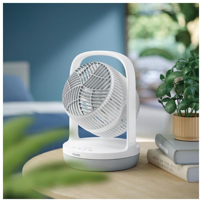 Philips CX2050-00 Serie 2000 Ventilatore da tavolo a pale 22 cm 738 m³-h 3 velocita' 23 dB Timer modalita' notte colore Grigio