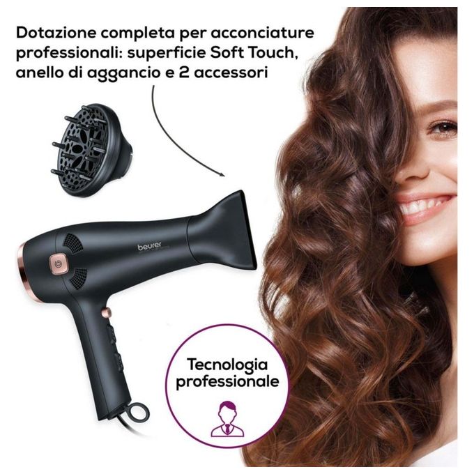 Beurer HC 55 Asciugacapelli con Cavo Retraibile