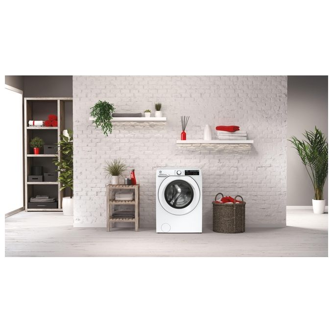 Hoover HW 48AMC-1-S H-Wash 500 Lavatrice Carica Frontale Power Care System Cicli Care Wi-Fi + Bluetooth Classe energetica A (A+++) Capacita' di carico 8 Kg Centrifuga 1400 giri Motore Inverter
