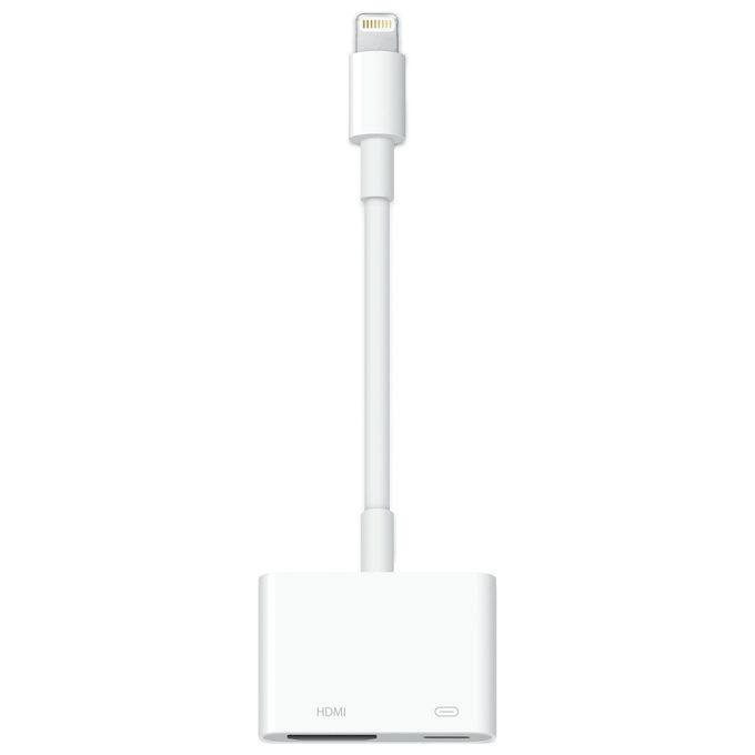 Apple MW2P3ZM-A Adattatore da Lightning ad AV Digitale HDMI 1080p per iPhone iPad iPod colore Bianco