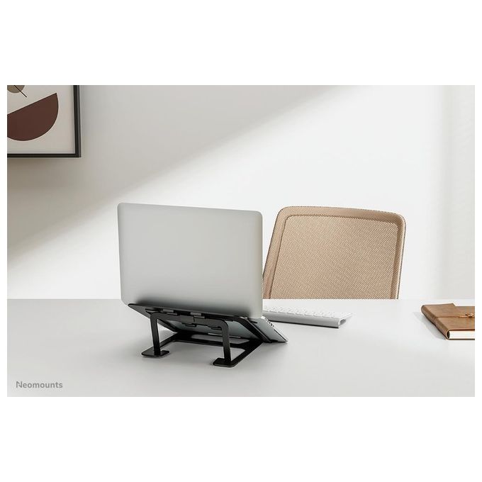Neomounts NSLS085BLACK Supporto per laptop 10-17 pollici 6 posizioni regolabili in altezza alluminio colore Nero