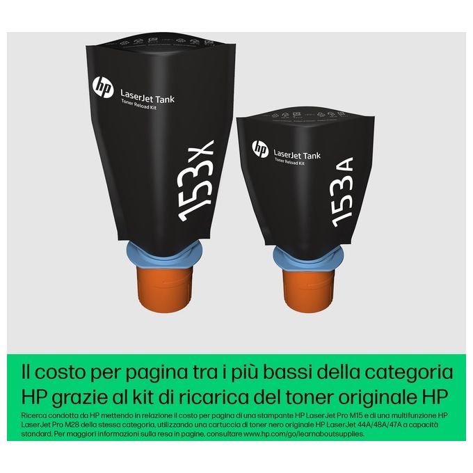 HP 2R7F3A LaserJet Tank 1504w Stampante Laser Monocromatica 22 ppm 5000 pagine Wi-Fi USB LCD colore Bianco