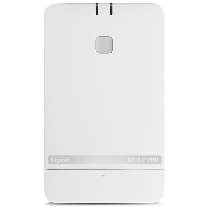 Gigaset S30852-H2709-R101 N610 IP PRO Stazione Base DECT Supporto fino a 8 Utenti e 8 Chiamate Parallele Compatibile con PBX Cloud e Microsoft Teams colore Bianco